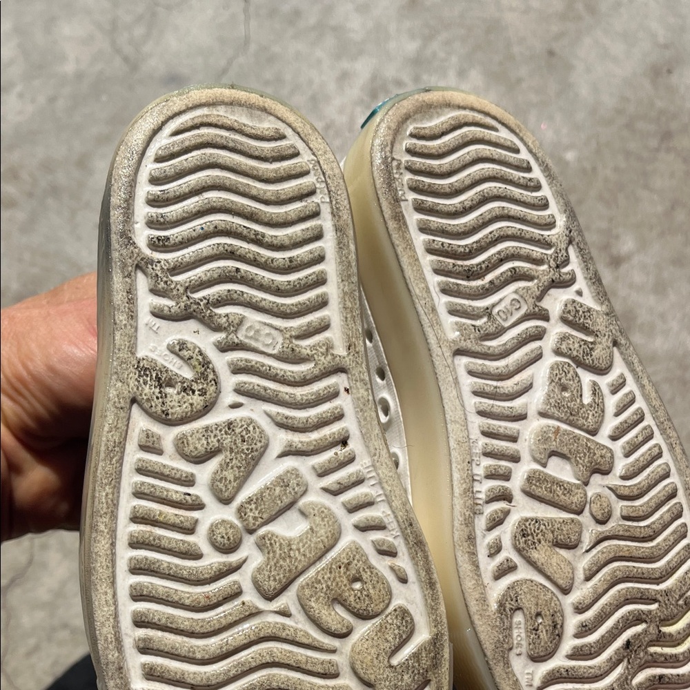 Native White Slip-Ons with Black Artistic Pattern toddler shoe size 10 - Picture 5 of 10
